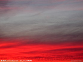 红色夕阳