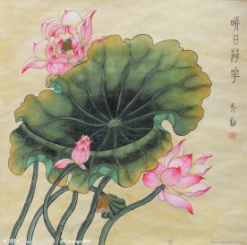 水墨画 荷花