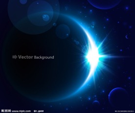 地平线升起的太阳背景