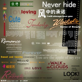 婚纱写真字体