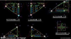 师范大学体育馆 卫生间详图