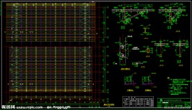 师范大学体育馆 檩条布置平面图