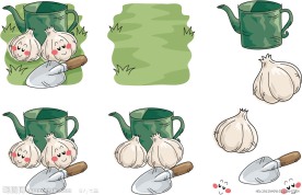 手绘大蒜表情