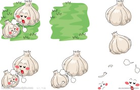 手绘大蒜表情