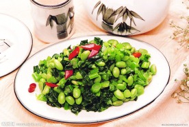 青菜毛豆
