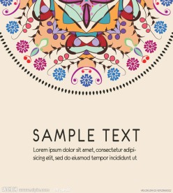 古典花纹底纹 卡片