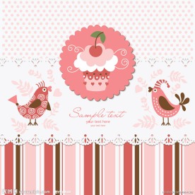 浪漫爱情小鸟 情人节背景