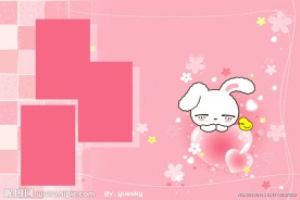 儿童写真模板 爱心兔