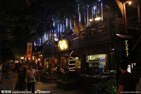 四川成都宽窄巷子子非店铺外景