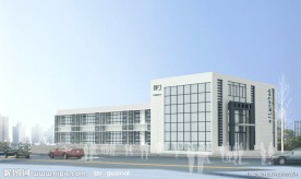 办公楼透视效果图