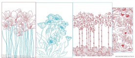 欧式花纹 玻璃深雕 牡丹