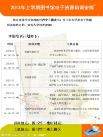 电子资源培训