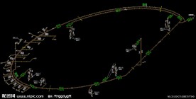 师范大学体育馆 空调供回水管道系统图