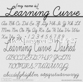 虚线手写英文字体
