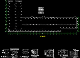 钢结构厂房 钢柱平面布置