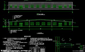 钢结构厂房 YP大样 轴立面