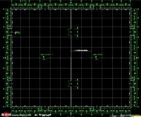 钢结构厂房 底层平面图