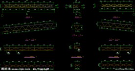 铁路站台雨棚 腹杆布置