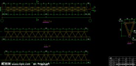 铁路站台雨棚 腹杆布置