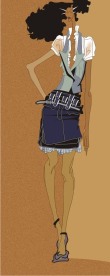 时妆女孩 牛仔设计