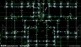 幼儿园 地下层墙柱梁结构平面
