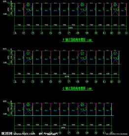 钢结构工程 轴立面结构布置图