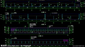 钢结构工程 立面 剖面图