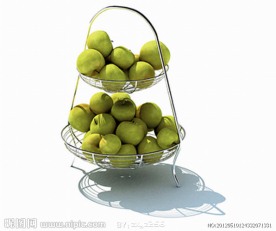水果 苹果 玻璃盆 篮子