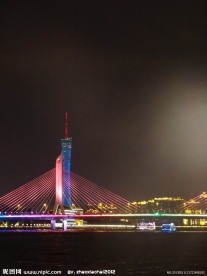 珠江水韵广州塔夜景（非高清）