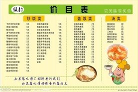 饭店价目表