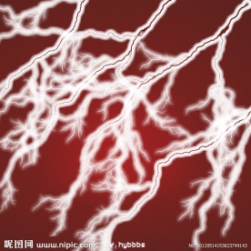 逼真的闪电笔刷