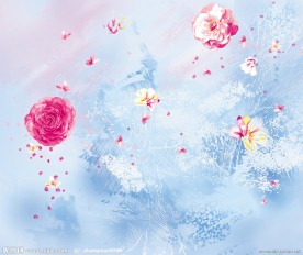 水墨花纹