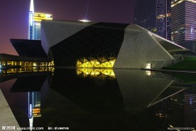 广州珠江新城夜景歌剧院