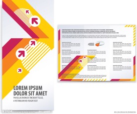 动感线条箭头 企业画册封面设计