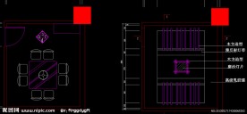 火锅厅 包间平面 天棚布置