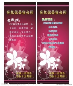 帝梵伲美容会所 易拉宝