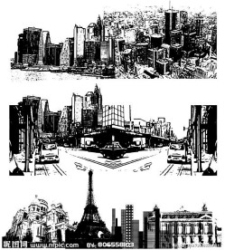 城市剪影图