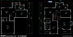 单体别墅半地下层 首层