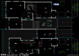 单体别墅庭院示意