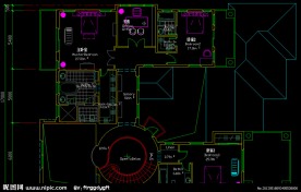 单体别墅二层平面