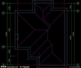 英式别墅屋顶平面
