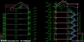 高尔夫别墅 住宅楼剖面