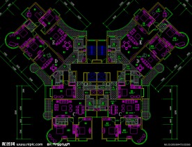 高尔夫别墅 户型平面