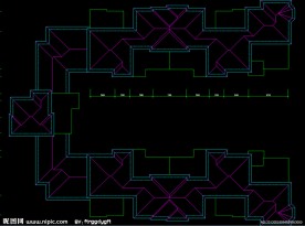 联排别墅屋顶平面