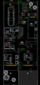 高尔夫别墅 联排住宅一层平面
