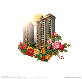 房地产 花和房子中式