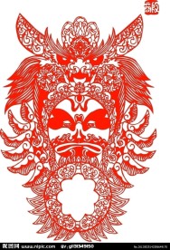 京剧脸谱剪纸