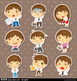 剪纸卡通小学生