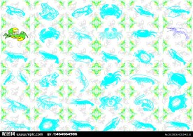 失量动物集合 虾蟹鳌青蛙