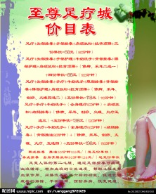 足疗城价目表
